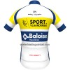 Set Fietsshirt + Korte Koersbroek 2022 Sport Vlaanderen-Baloise Geel Blauw Wit